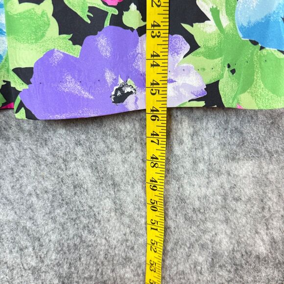 80s Act I New York Floral Drop Waist Dress Shoulder Pads Big Bow 6 Smock Taffeta - Picture 12 of 12